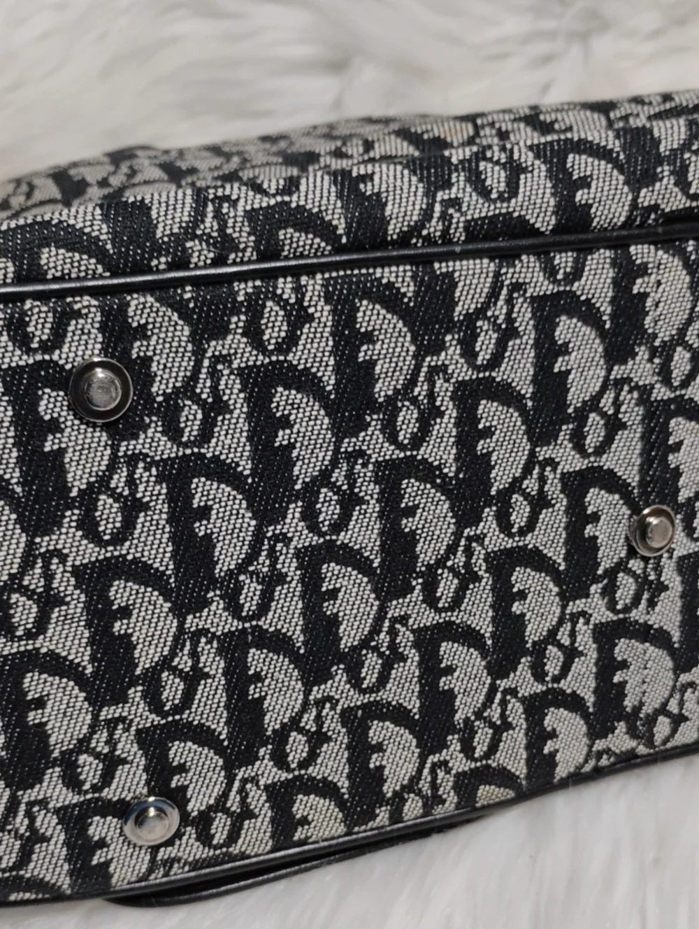 SALE! Christian Dior Trotter Double Saddle Canvas/Leather Discontinued Handbag